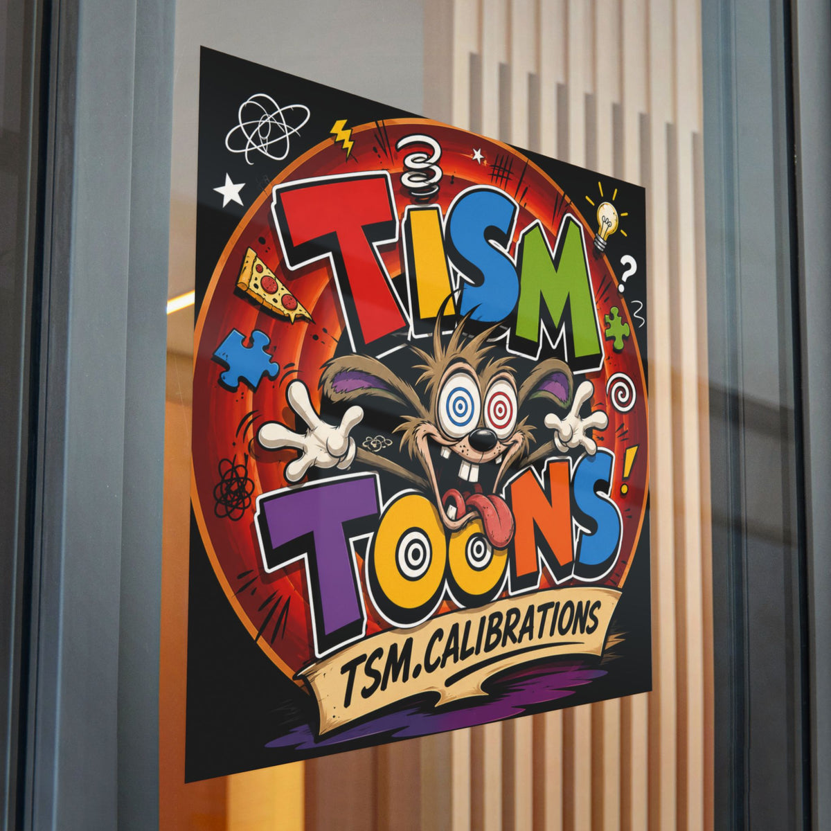 Tism Toond Die-Cut Sticker — "TISM Toons" Colorful Decal