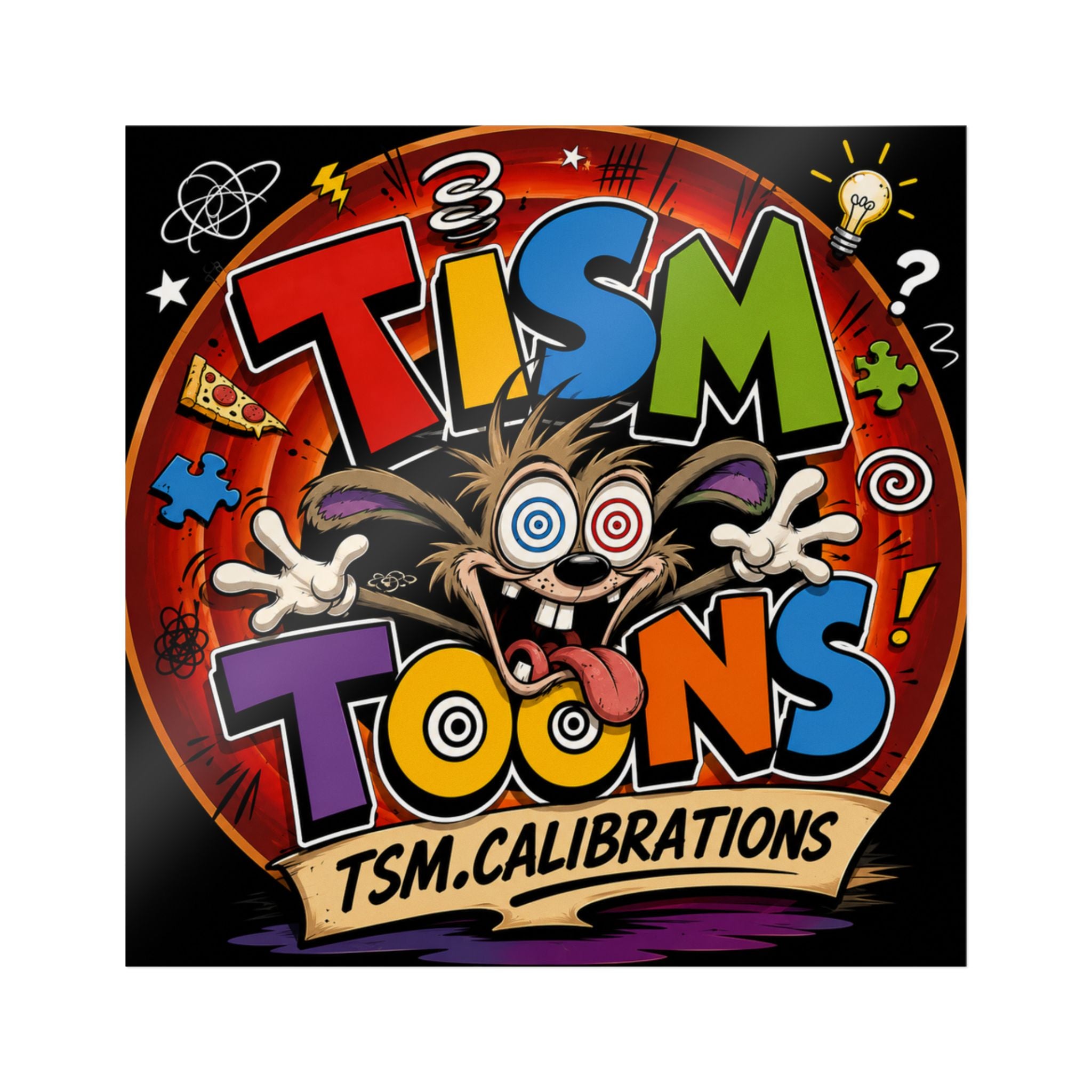 Tism Toond Die-Cut Sticker — "TISM Toons" Colorful Decal