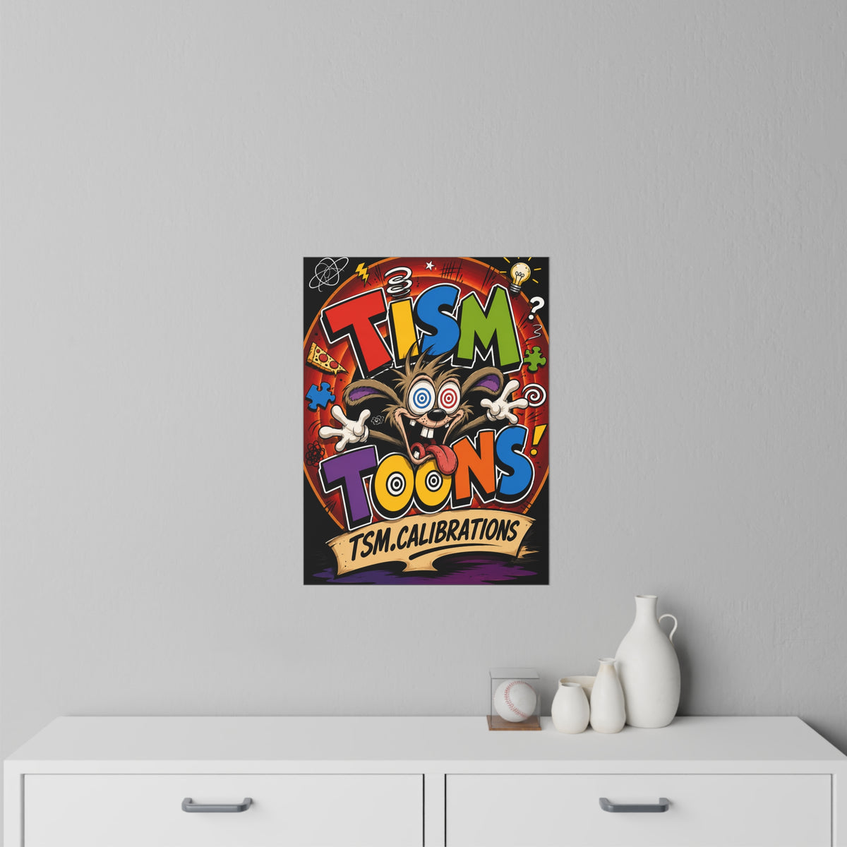 Tism' Toons Wall Decal — Colorful TSM.Calibrations Kids Room Poster Sticker