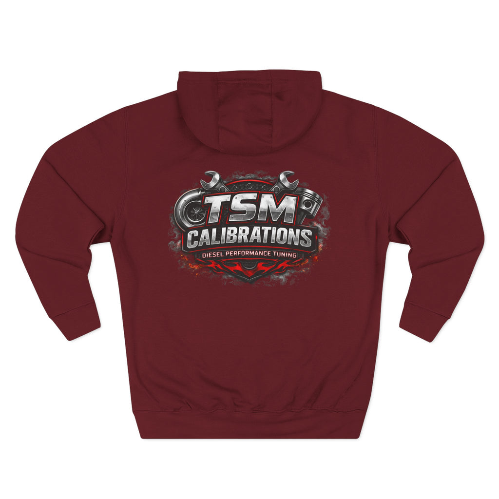 TSM Calibrations Fleece Hoodie — Three-Panel Tech Pullover