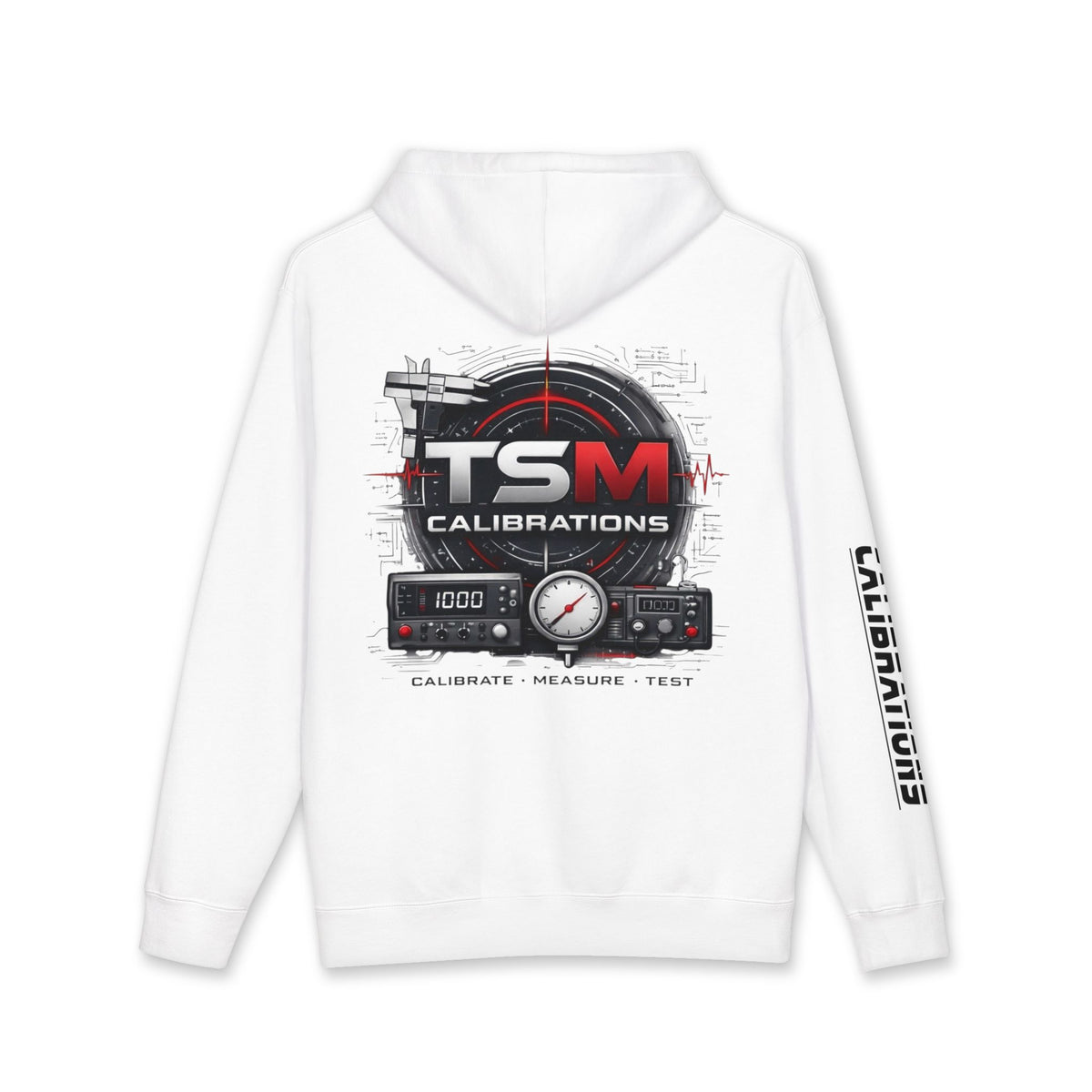 TSM Calibrations Hoodie — Technical Instrument Calibration Hooded Sweatshirt