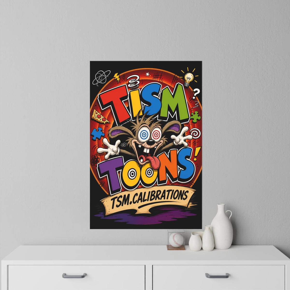Tism' Toons Wall Decal — Colorful TSM.Calibrations Kids Room Poster Sticker