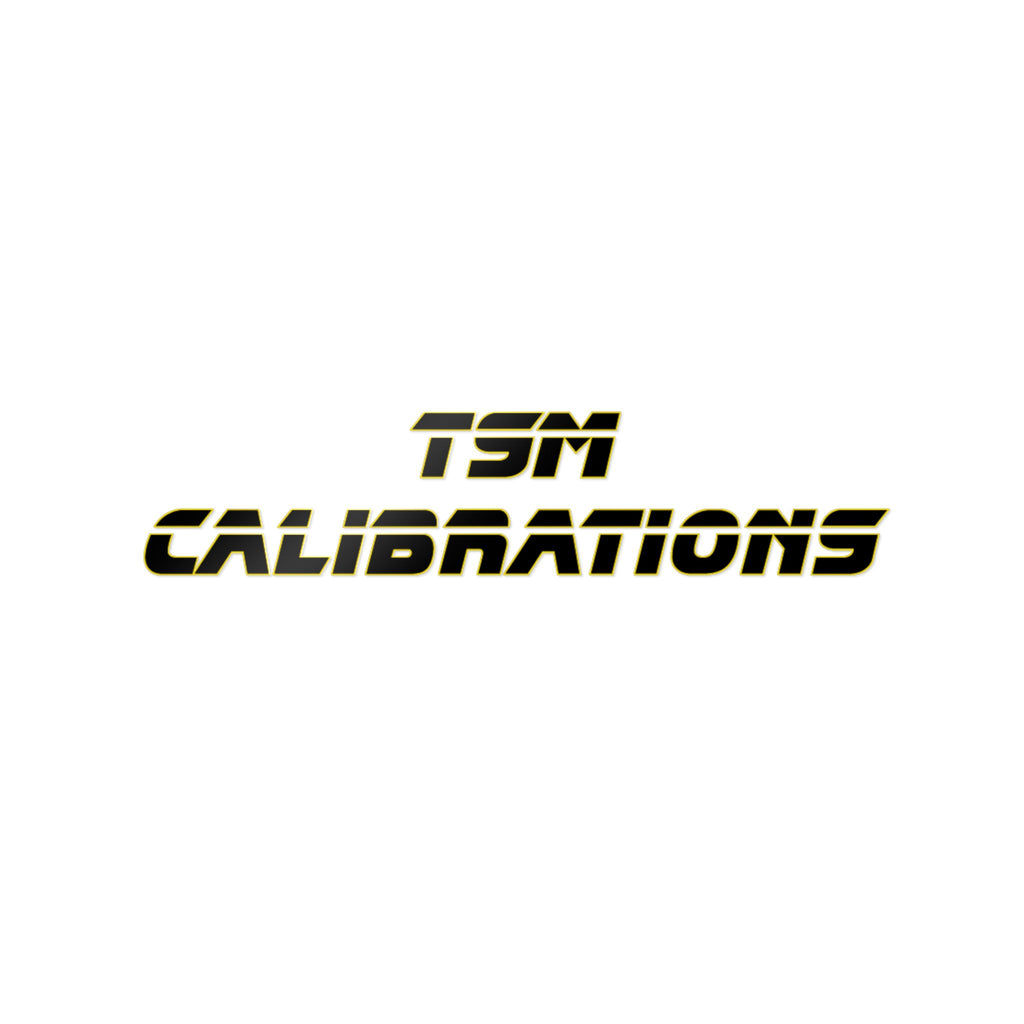TSM Calibrations Die-Cut Sticker — Bold Industrial Logo Decal
