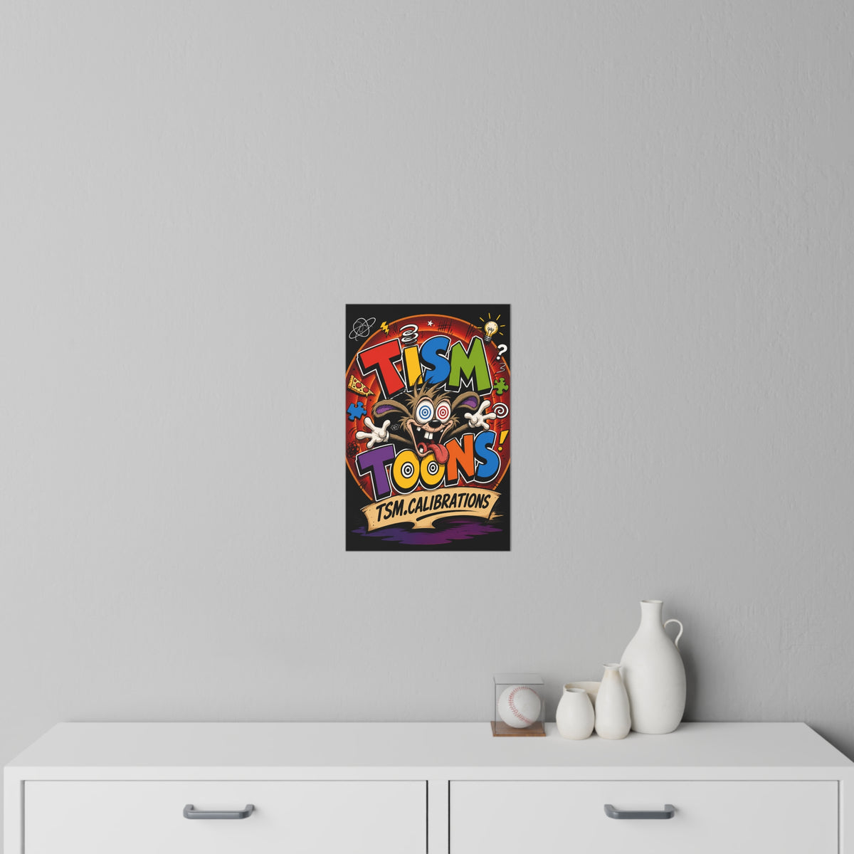 Tism' Toons Wall Decal — Colorful TSM.Calibrations Kids Room Poster Sticker