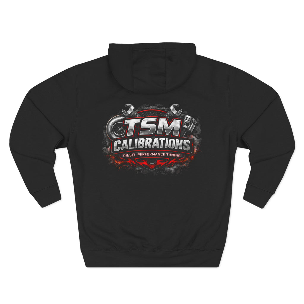 TSM Calibrations Fleece Hoodie — Three-Panel Tech Pullover