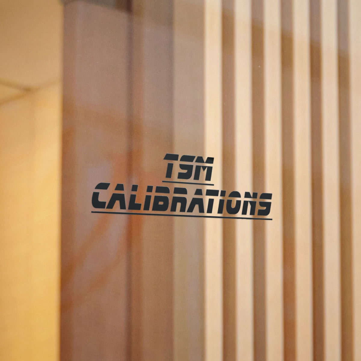 TSM Calibrations Die-Cut Sticker — Bold Industrial Logo Decal