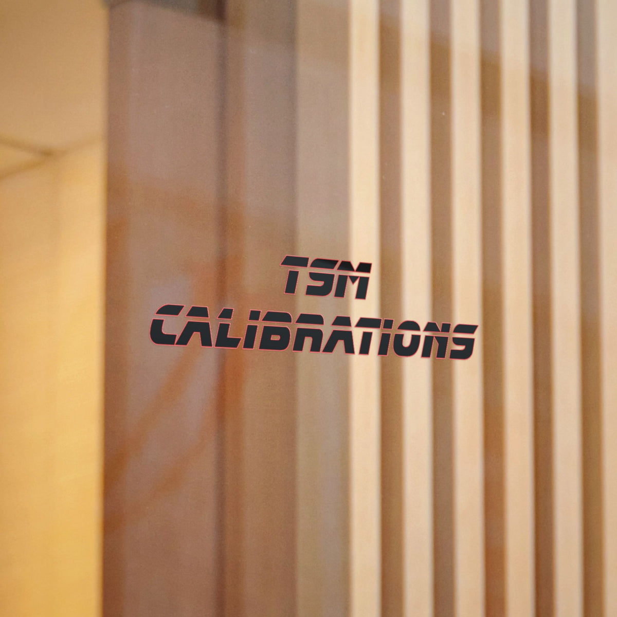 TSM Calibrations Die-Cut Sticker — Bold Industrial Logo Decal