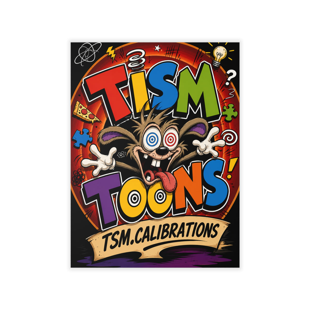 Tism' Toons Wall Decal — Colorful TSM.Calibrations Kids Room Poster Sticker