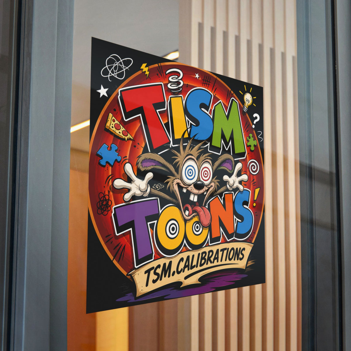 Tism Toond Die-Cut Sticker — "TISM Toons" Colorful Decal