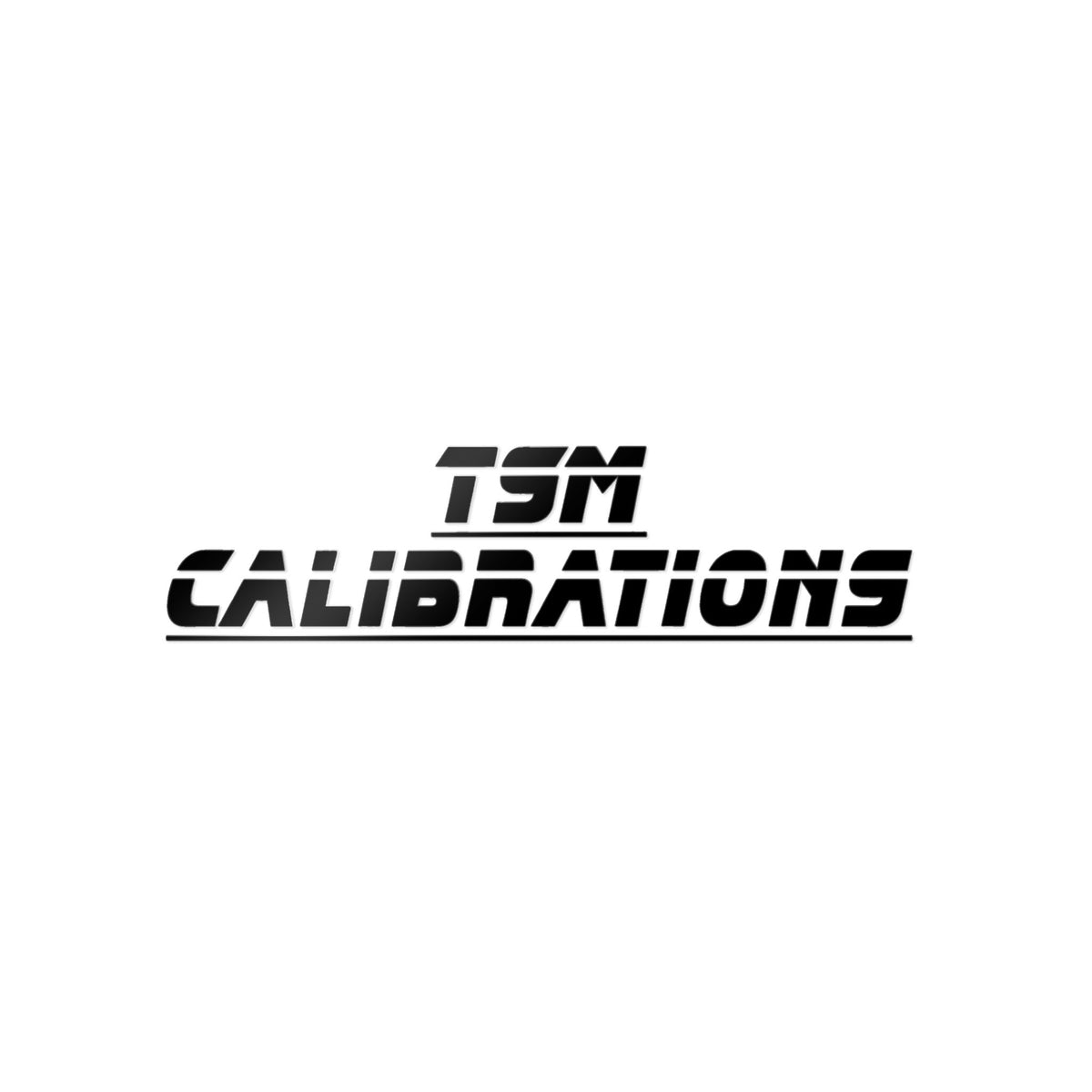 TSM Calibrations Die-Cut Sticker — Bold Industrial Logo Decal