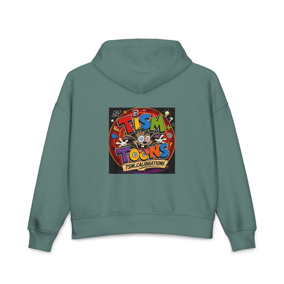Nora Hoodie — 'TSM Calibrations' Cartoon Back Graphic Women's Organic Hoodie