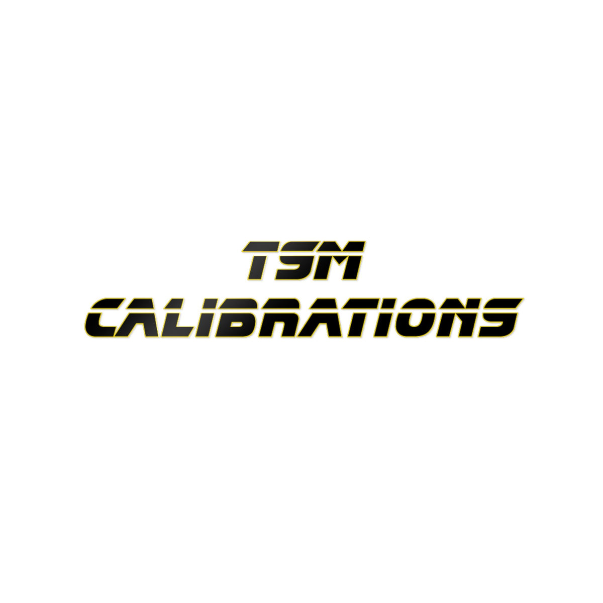 TSM Calibrations Die-Cut Sticker — Bold Industrial Logo Decal