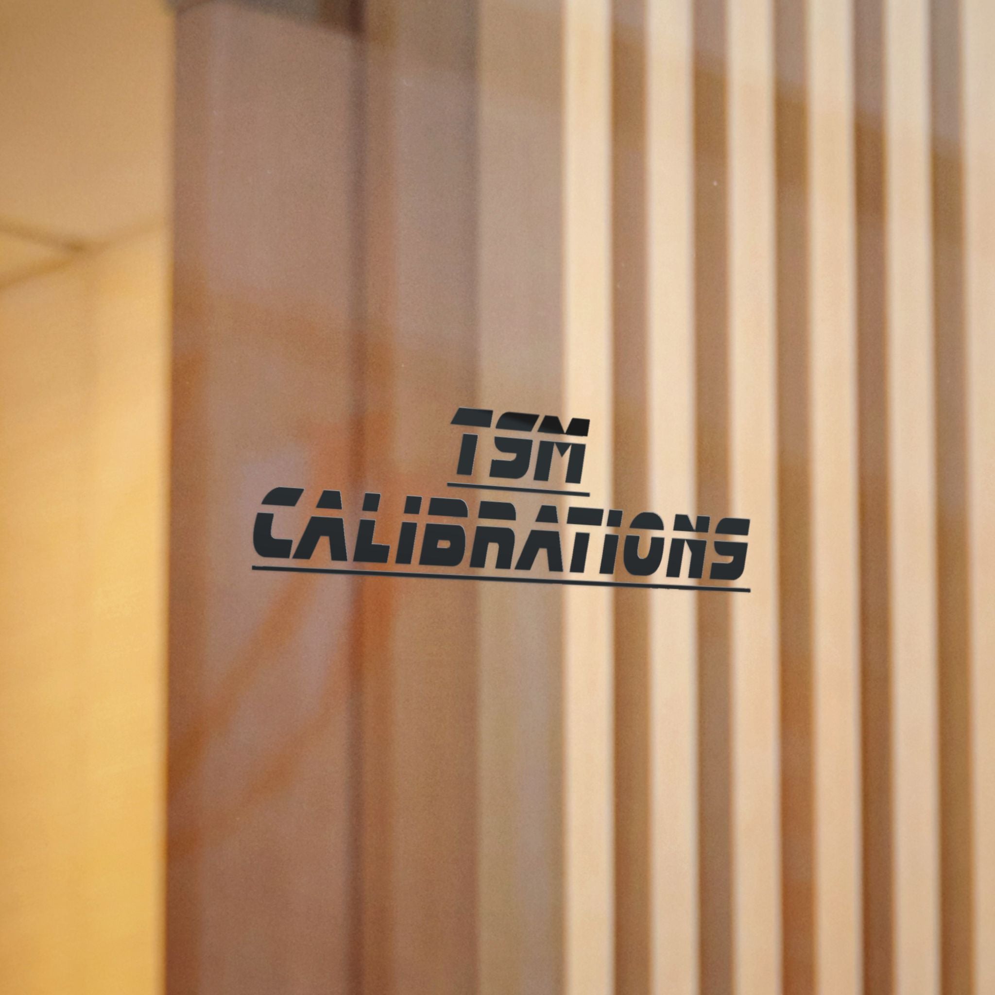 TSM Calibrations Die-Cut Sticker — Bold Industrial Logo Decal