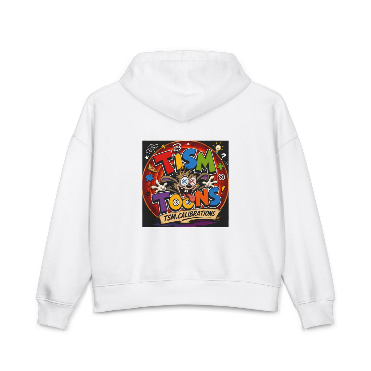 Nora Hoodie — 'TSM Calibrations' Cartoon Back Graphic Women's Organic Hoodie