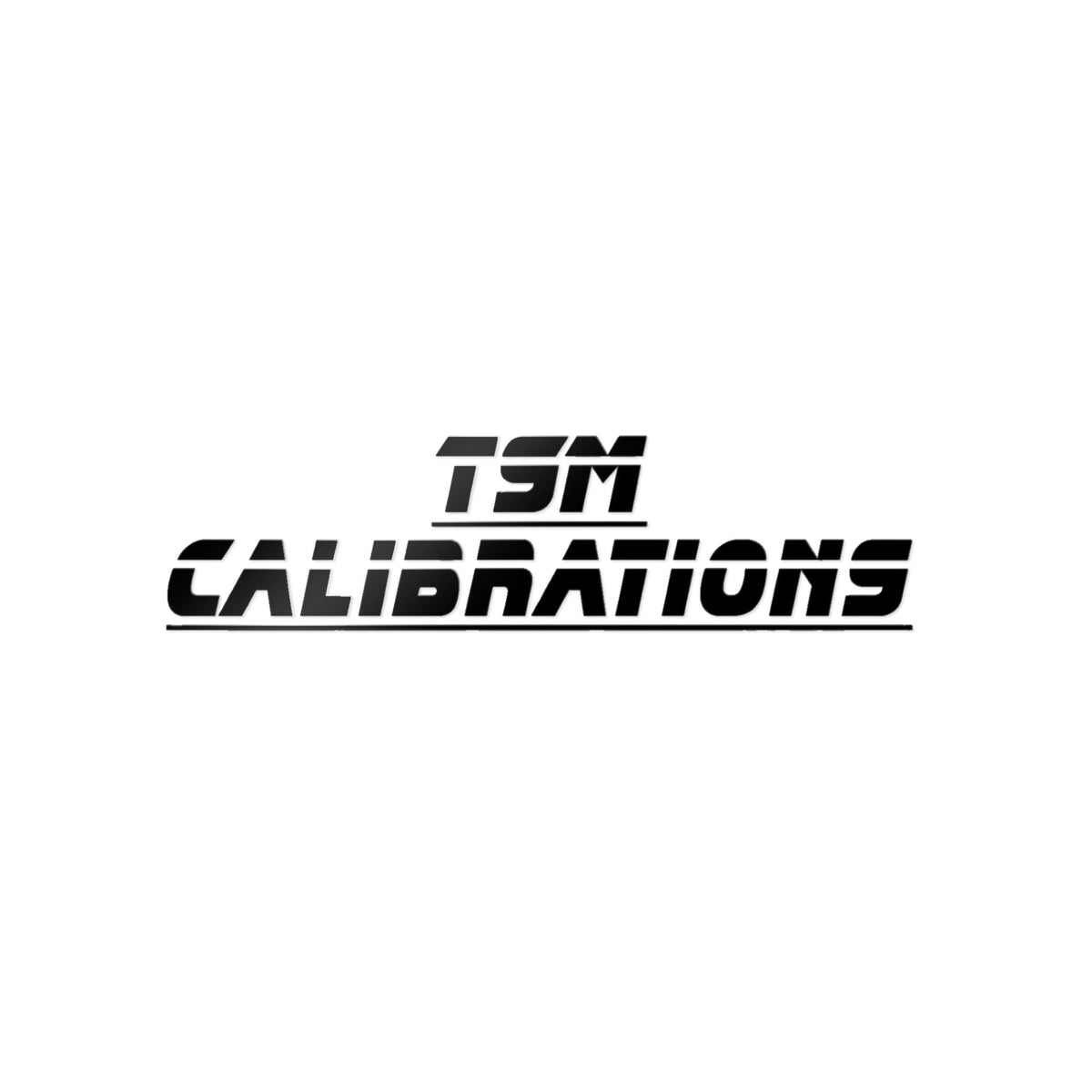 TSM Calibrations Die-Cut Sticker — Bold Industrial Logo Decal
