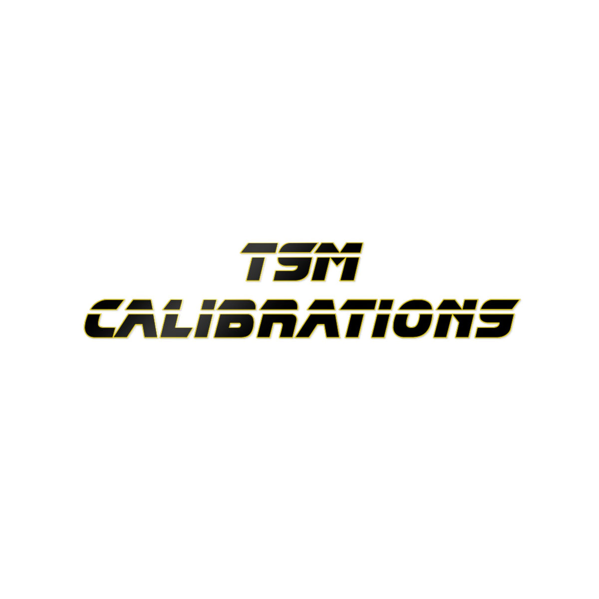 TSM Calibrations Die-Cut Sticker — Bold Industrial Logo Decal