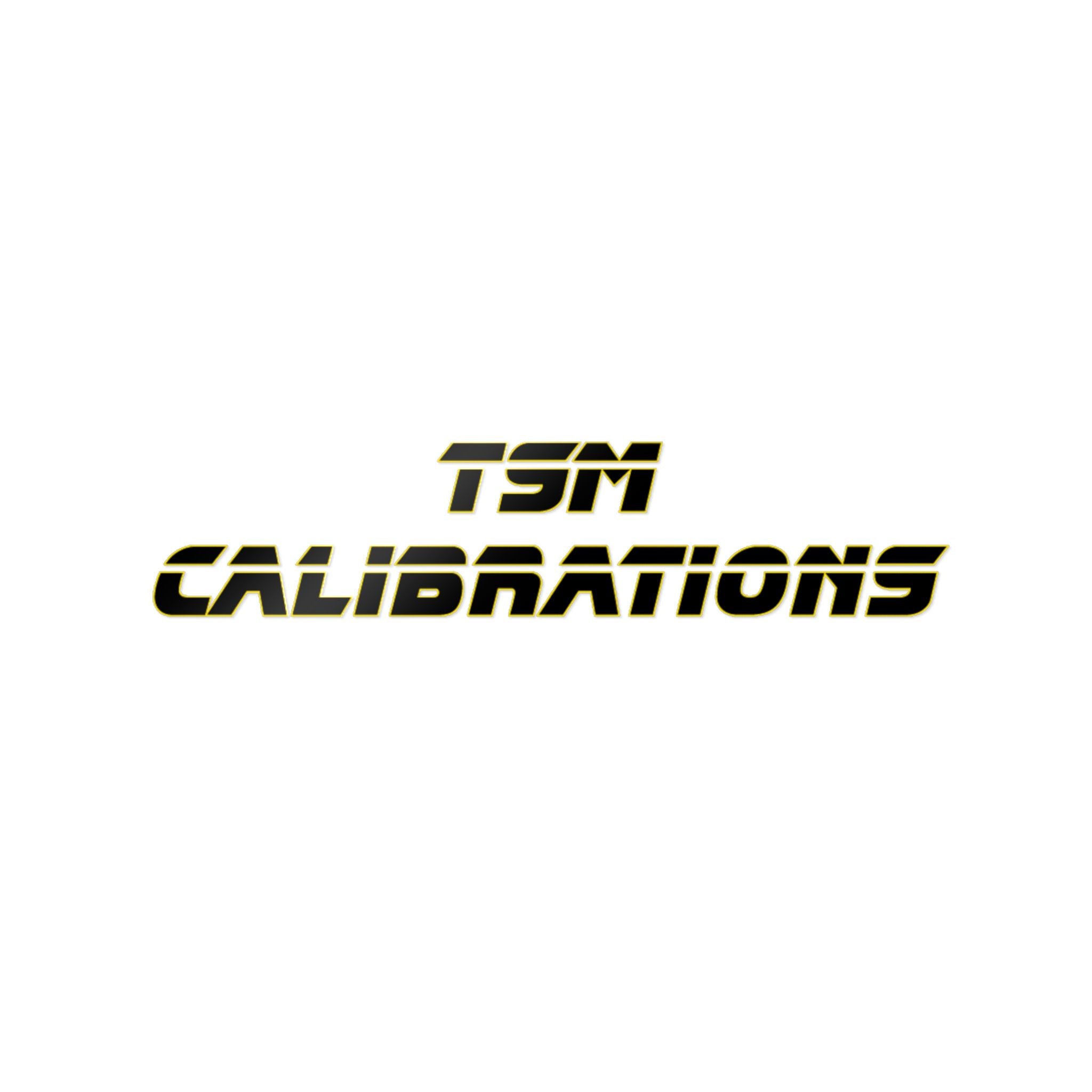 TSM Calibrations Die-Cut Sticker — Bold Industrial Logo Decal