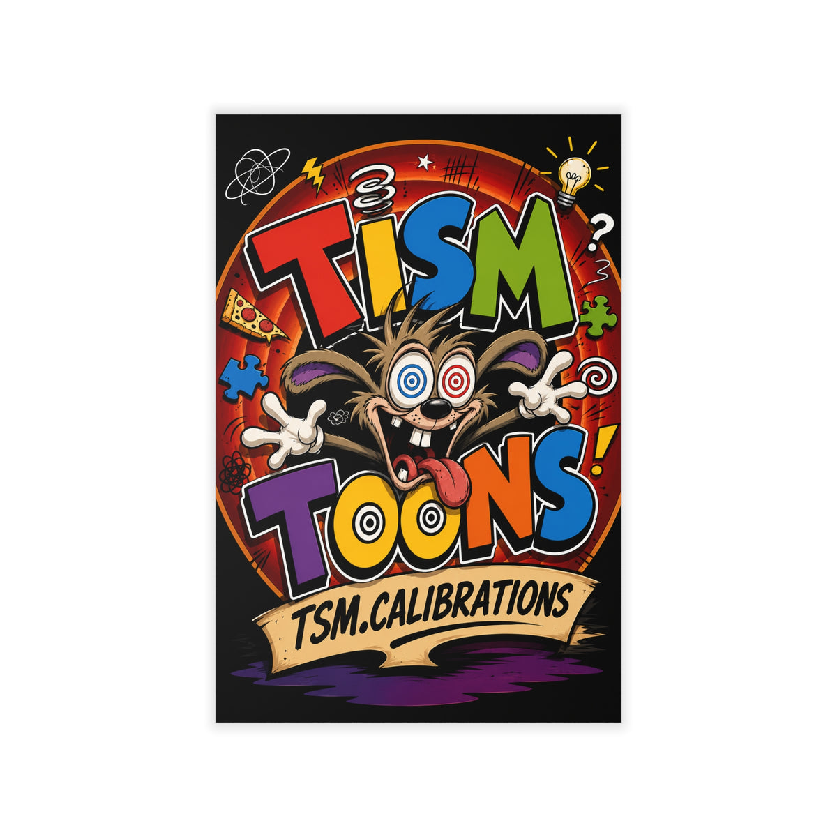 Tism' Toons Wall Decal — Colorful TSM.Calibrations Kids Room Poster Sticker
