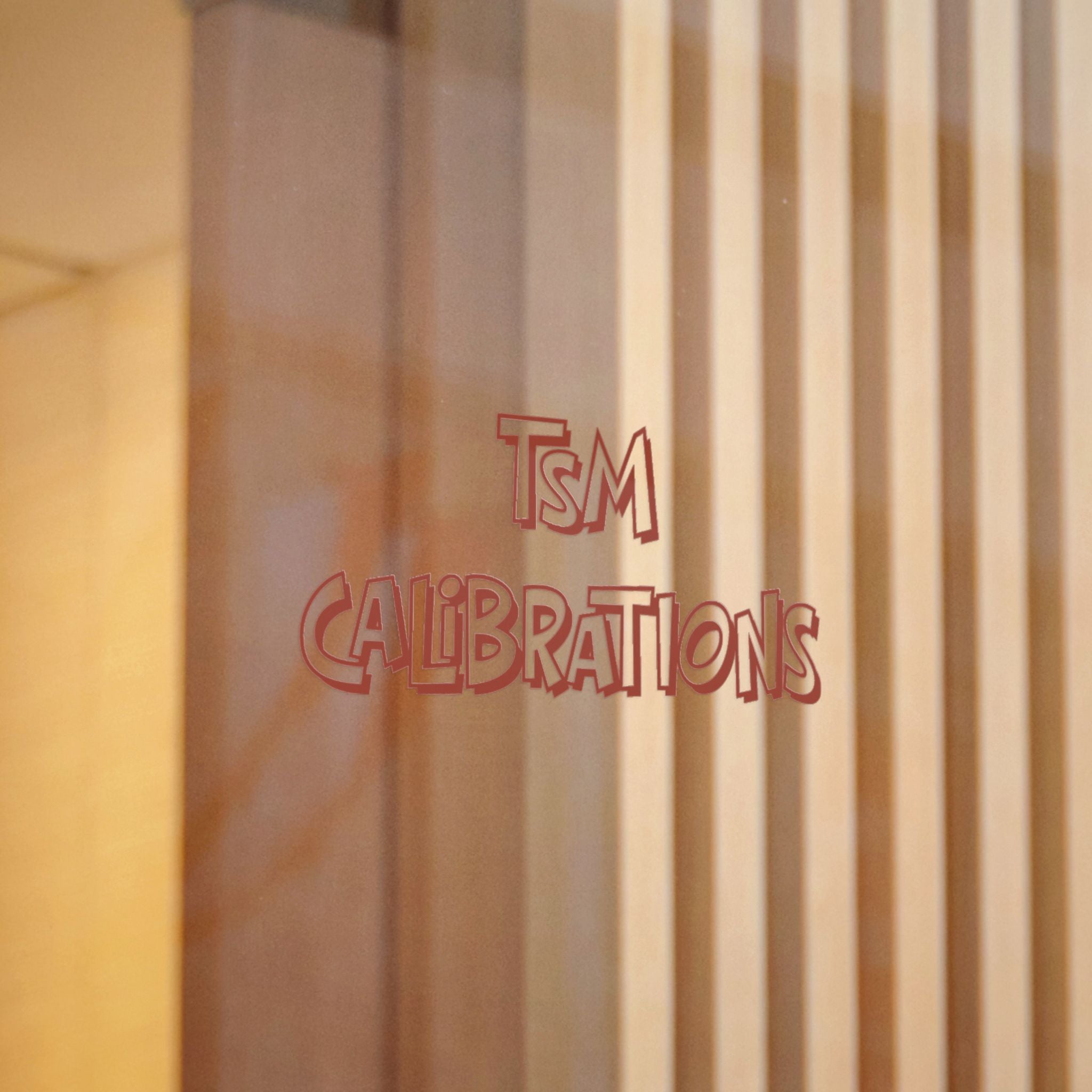 TSM Calibrations Die-Cut Sticker — Bold Industrial Logo Decal